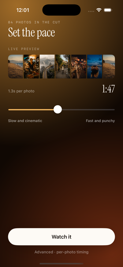 Story pace control